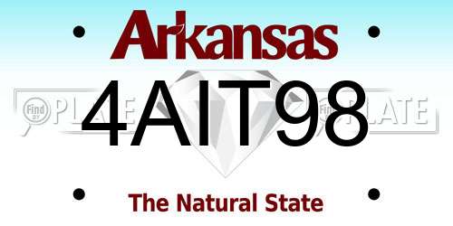 4AIT98 Arkansas License Plate