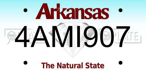 4AMI907 Arkansas License Plate