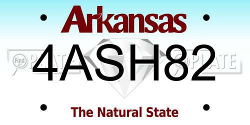 4ASH82 Arkansas License Plate