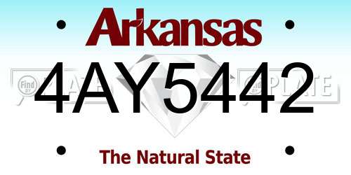 4AY5442 Arkansas License Plate