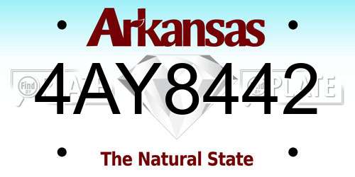 4AY8442 Arkansas License Plate
