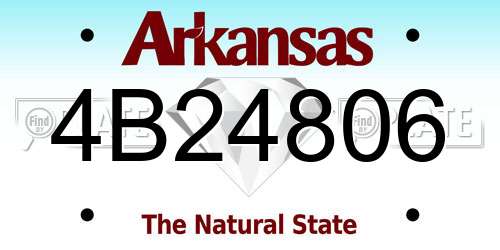 4B24806 Arkansas License Plate