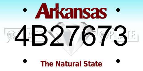 4B27673 Arkansas License Plate