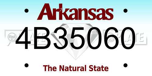 4B35060 Arkansas License Plate