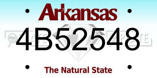 4B52548 Arkansas License Plate