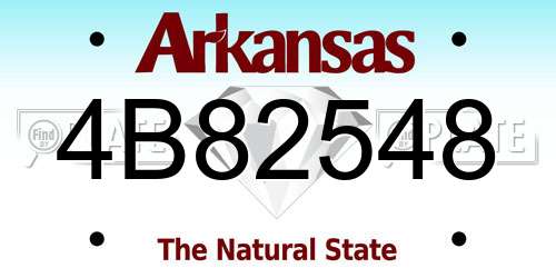 4B82548 Arkansas License Plate
