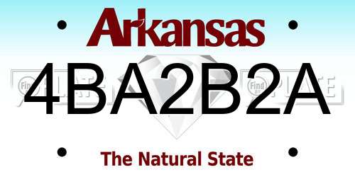 4BA2B2A Arkansas License Plate
