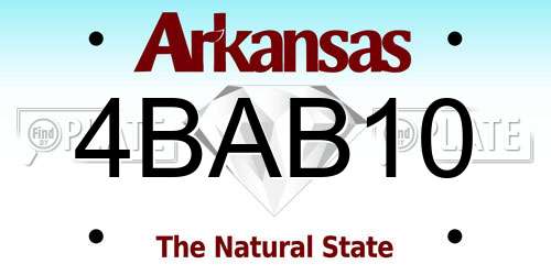 4BAB10 Arkansas License Plate