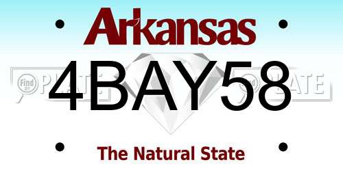 4BAY58 Arkansas License Plate