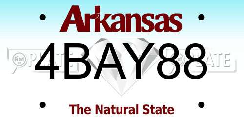 4BAY88 Arkansas License Plate