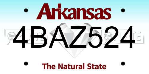 4BAZ524 Arkansas License Plate