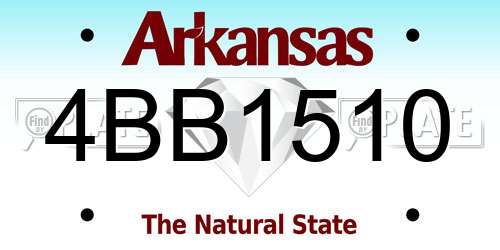 4BB1510 Arkansas License Plate