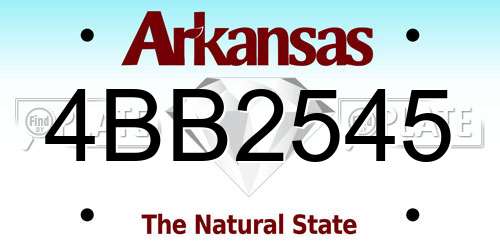 4BB2545 Arkansas License Plate