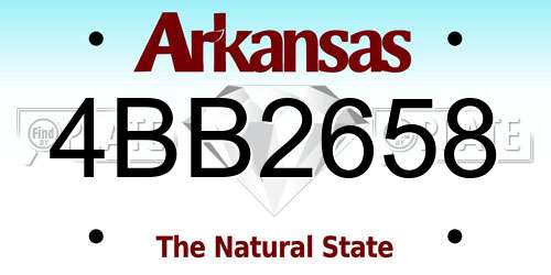 4BB2658 Arkansas License Plate