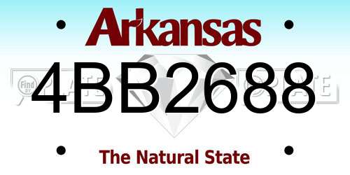 4BB2688 Arkansas License Plate