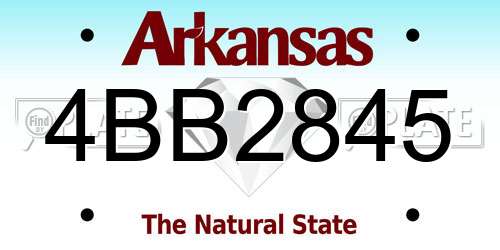 4BB2845 Arkansas License Plate