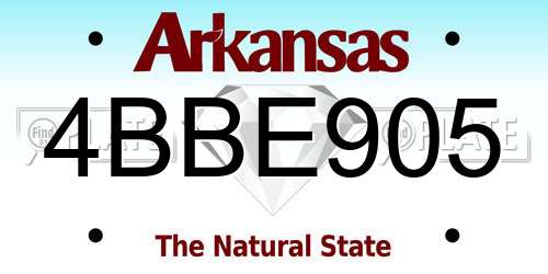 4BBE905 Arkansas License Plate