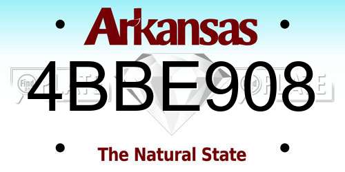 4BBE908 Arkansas License Plate