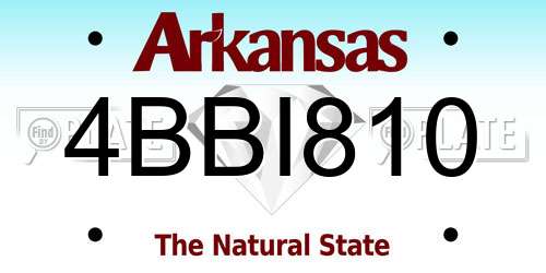 4BBI810 Arkansas License Plate