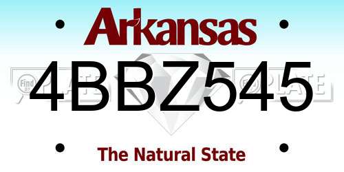 4BBZ545 Arkansas License Plate