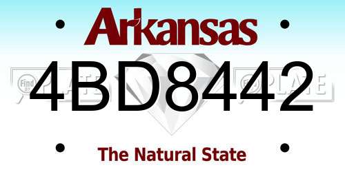 4BD8442 Arkansas License Plate