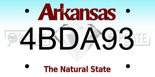 4BDA93 Arkansas License Plate
