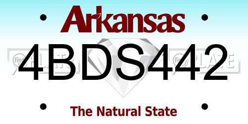 4BDS442 Arkansas License Plate