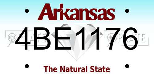 4BE1176 Arkansas License Plate