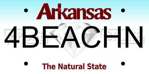 4BEACHN Arkansas License Plate