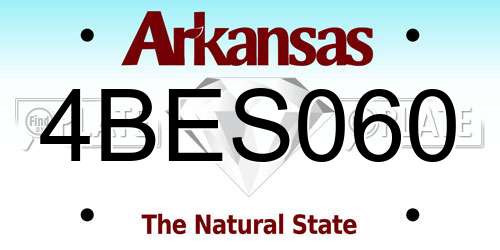 4BES060 Arkansas License Plate
