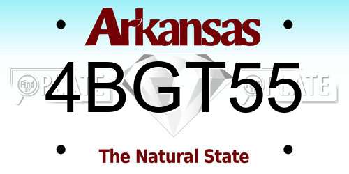 4BGT55 Arkansas License Plate