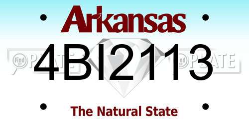 4BI2113 Arkansas License Plate