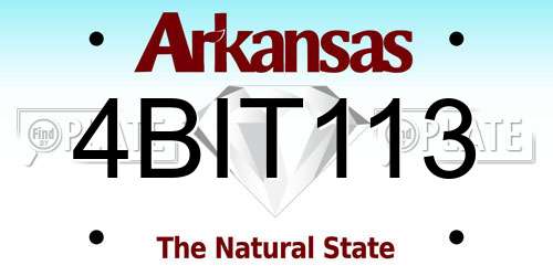 4BIT113 Arkansas License Plate