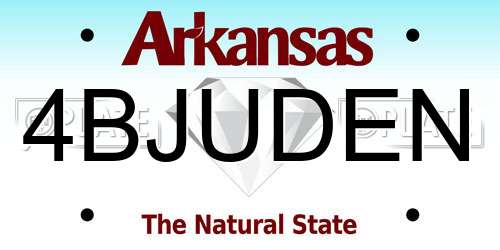 4BJUDEN Arkansas License Plate