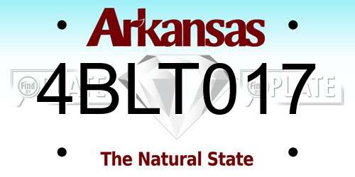 4BLT017 Arkansas License Plate