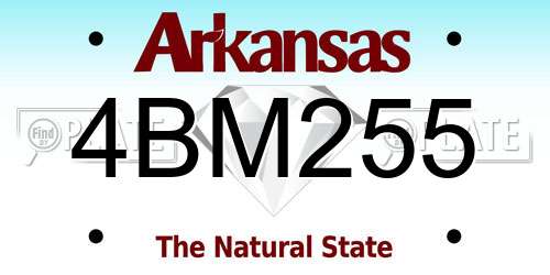 4BM255 Arkansas License Plate