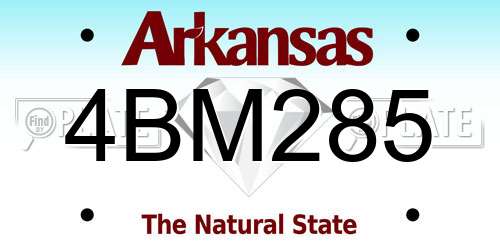 4BM285 Arkansas License Plate