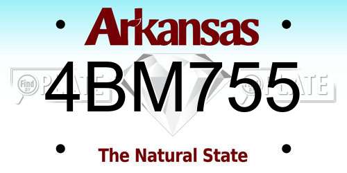 4BM755 Arkansas License Plate