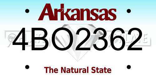 4BO2362 Arkansas License Plate
