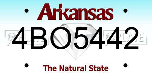 4BO5442 Arkansas License Plate