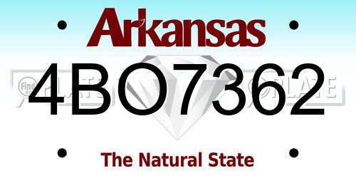 4BO7362 Arkansas License Plate