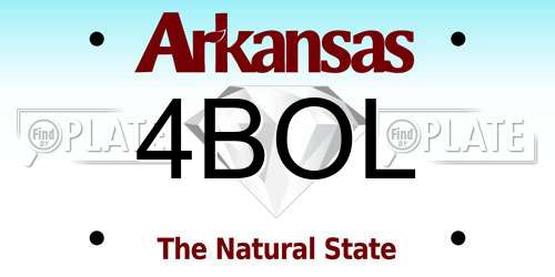 4BOL Arkansas License Plate