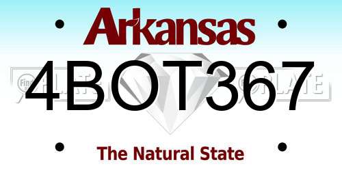 4BOT367 Arkansas License Plate