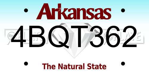 4BQT362 Arkansas License Plate