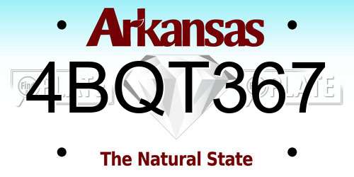 4BQT367 Arkansas License Plate