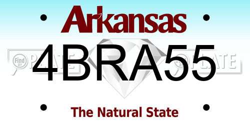 4BRA55 Arkansas License Plate