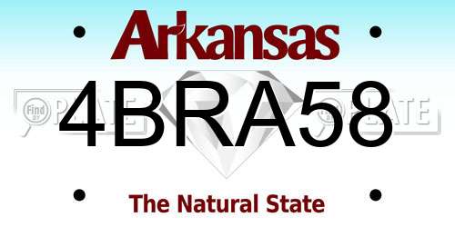 4BRA58 Arkansas License Plate