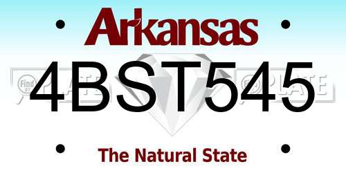 4BST545 Arkansas License Plate
