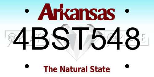 4BST548 Arkansas License Plate