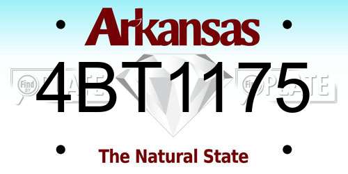 4BT1175 Arkansas License Plate
